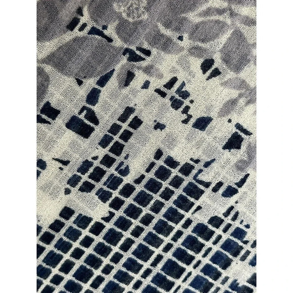 Vintage CaBi Sheer Printed Cap Sleeve Blouse Womens XS Oversized Boxy Tunic - Picture 10 of 11